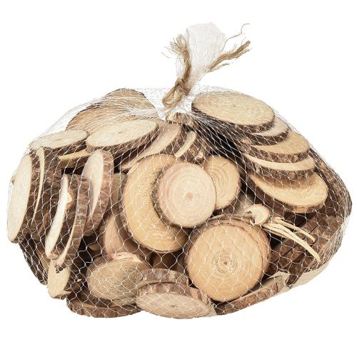 Product Mini wooden discs decorative tree discs natural Ø3-6cm 600g