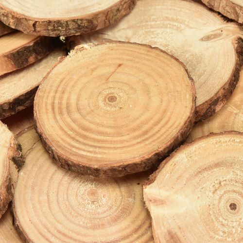 Product Mini wooden discs decorative tree discs natural Ø5-7cm