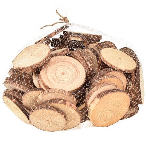 Product Mini wooden discs decorative tree discs natural Ø5-7cm