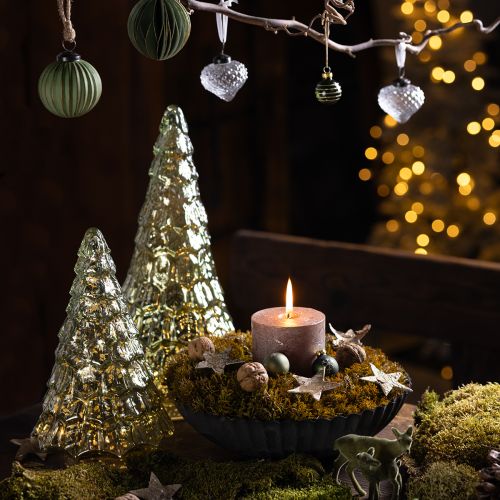 Floristik24 Mini Christmas tree with LED lighting green gold 28cm