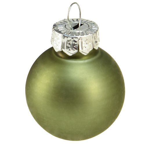 Floristik24 Mini Christmas tree balls glass green mix Ø2.5cm 22 pcs