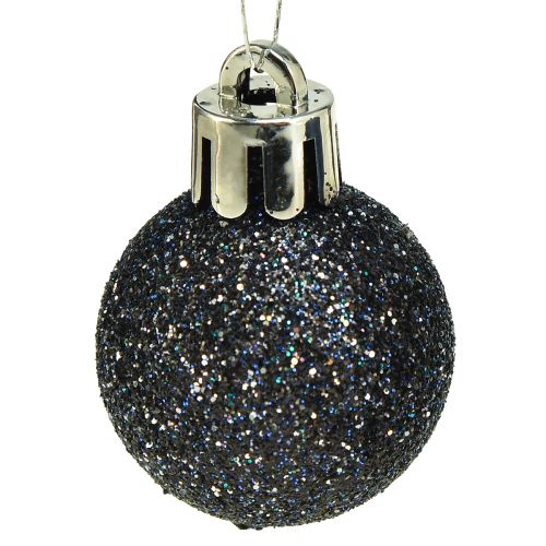 Product Mini Christmas Baubles Blue Shatterproof Mix Ø3cm 14 pcs