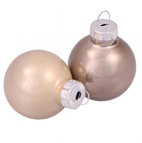 Floristik24 Mini Christmas balls glass tree balls cashmere Ø3cm 22 pcs