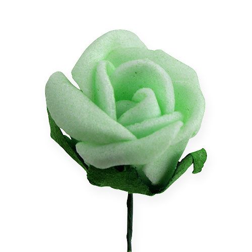 Floristik24 Mini foam roses Ø2.5cm green 72 pcs