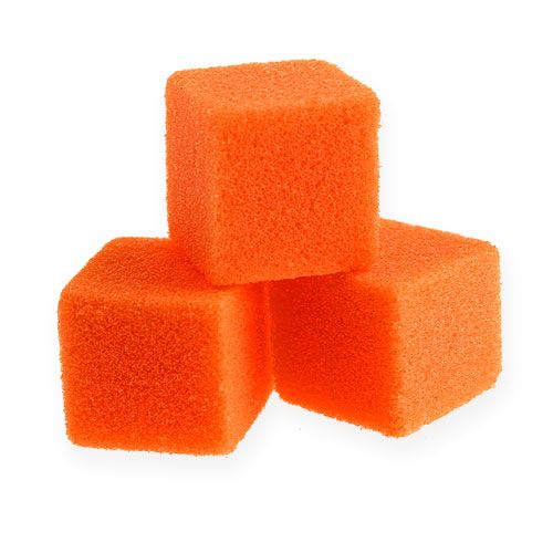 Floristik24 Wet foam mini-cube orange 300p