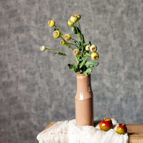 Product Artificial poppy decoration bunch, realistic flowers for home accessories, 61cm, 3 pieces