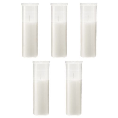 Floristik24 Refill candles for grave lights white 84h H17cm 5 pcs