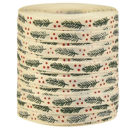 Floristik24 Sustainable curling ribbon gift ribbon Christmas with fir green 10mm 100m