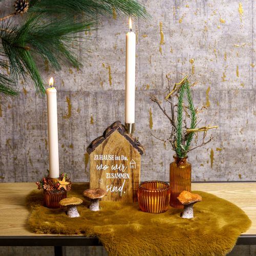 Product Nature-inspired mushroom decorations – various shades of brown, 6.4 cm – charming accents for garden and home 3 pieces