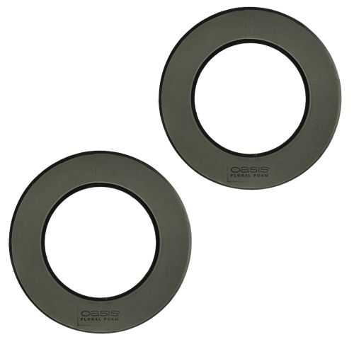 Floristik24 Floral Foam Wreath Ring Black Ø30cm 2 pcs