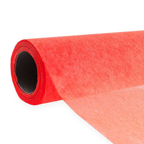 Floristik24 Decorative fleece 60cm x 20m red