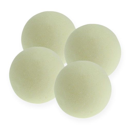 Floristik24 Foam balls cream 9cm 4pcs