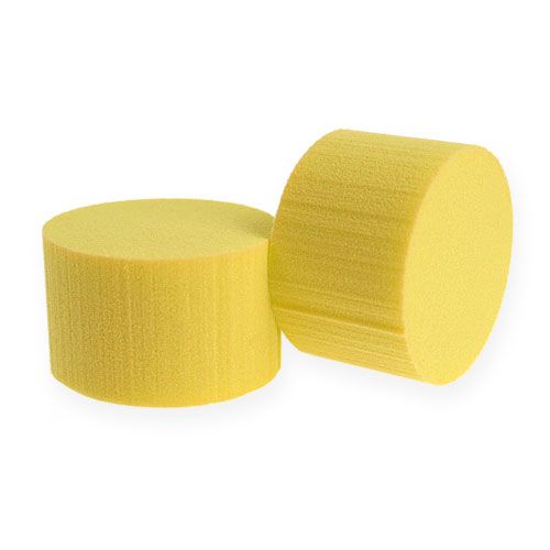 Floristik24 Plug-in cylinder Cylinder Ø8cm Yellow 6pcs