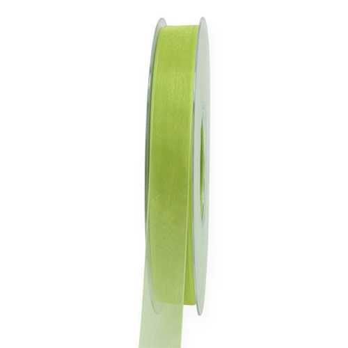 Floristik24 Organza ribbon in light green 15mm 50m