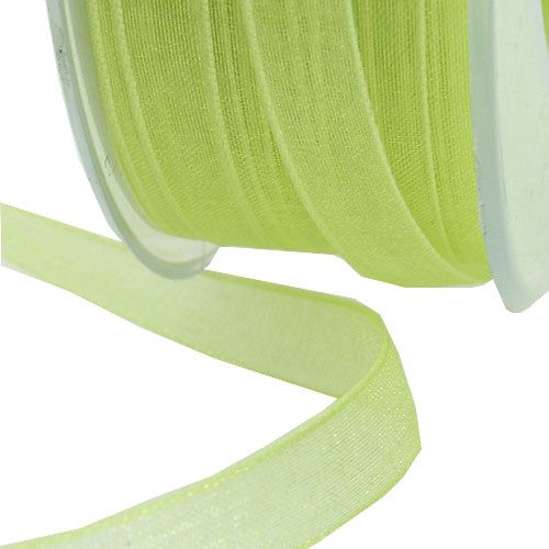 Product Organza ribbon in light green 7mm 50m