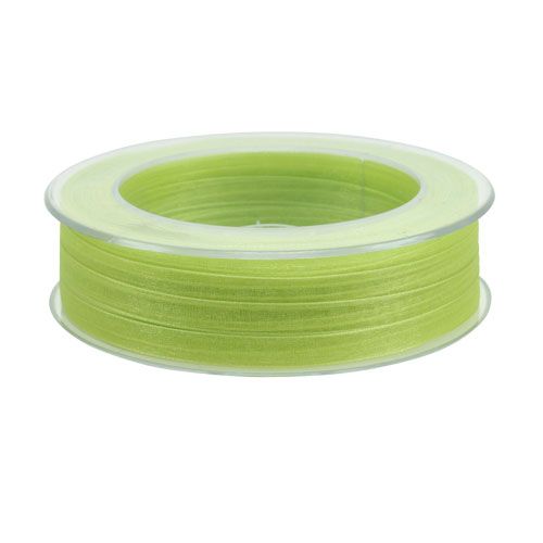 Floristik24 Organza ribbon in light green 7mm 50m