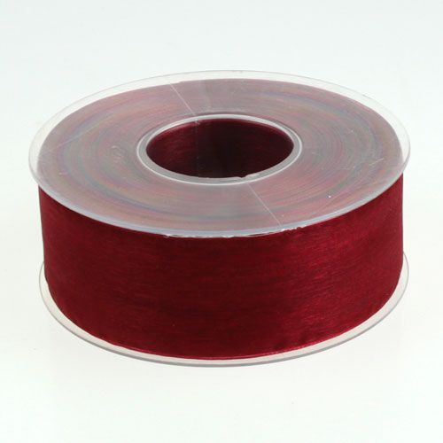 Product Bordeaux organza ribbon 40mm 50m