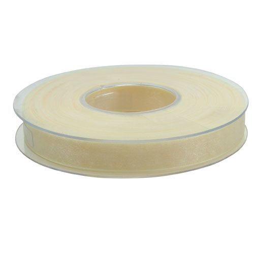 Product Organza ribbon with selvedge 1.5cm 50m cream
