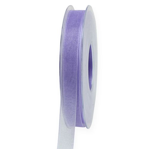 Product Organza ribbon gift ribbon purple ribbon selvedge 15mm 50m