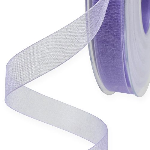 Product Organza ribbon gift ribbon purple ribbon selvedge 15mm 50m