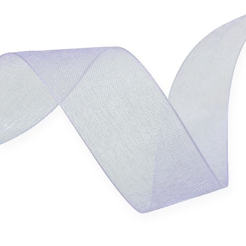 Product Organza ribbon gift ribbon purple ribbon selvedge 25mm 50m