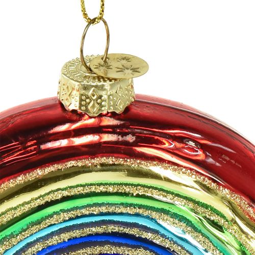 Floristik24 Rainbow Glass Ornament – Festive Christmas Tree Decoration with Shiny Colors