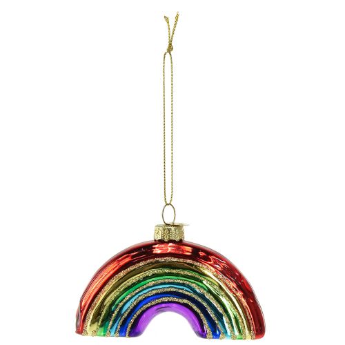 Floristik24 Rainbow Glass Ornament – Festive Christmas Tree Decoration with Shiny Colors