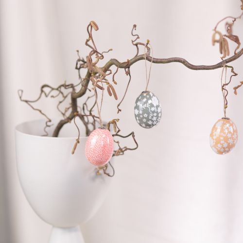 Product Easter egg ornaments as decorative ideas. Charming Easter decoration accessories, 6cm, 6 pieces.