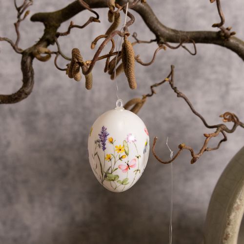 Product Easter eggs with spring and floral motifs, high-quality Easter decoration, 6cm, 6 pieces