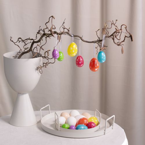 Product Easter eggs for hanging, assorted colors, 6cm, 12 pieces