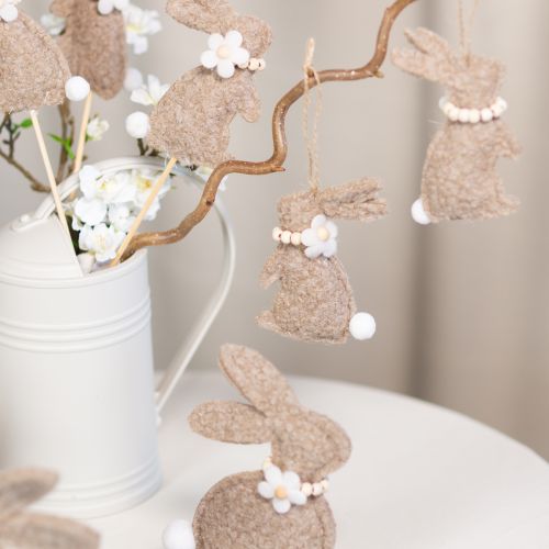 Product Easter bunny hanging decoration, ideal decorative accessory for window decoration, 14cm, 8 pieces