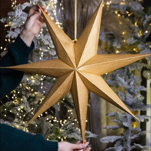 Product Christmas star lights, paper star decoration, festive, elegant design