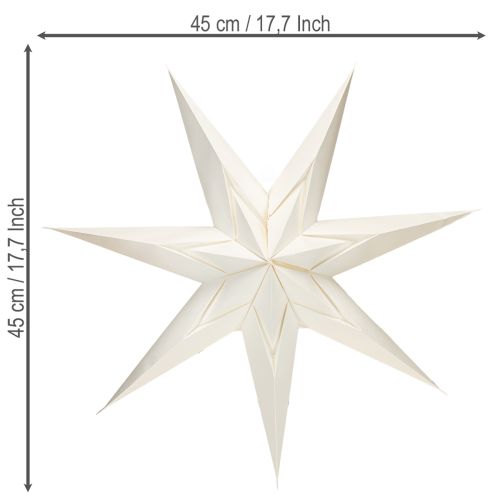 Product Paper Stars Scandinavian Style Christmas Star Cream White 45cm 3 pcs