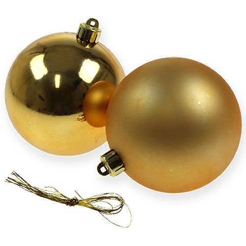 Floristik24 Christmas ball gold 10cm 4pcs