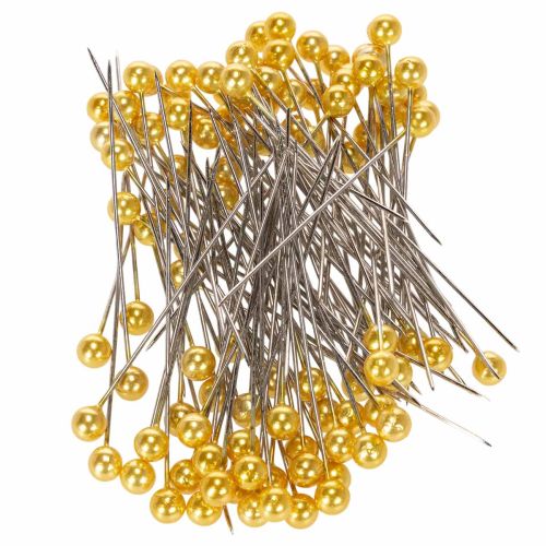 Pearl head needles Ø6mm 65mm gold buy online | Floristik24.co.uk