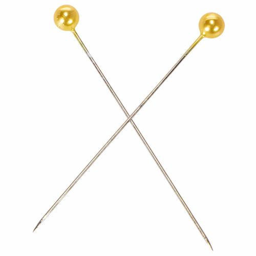 Pearl head needles Ø6mm 65mm gold | Floristik24.co.uk