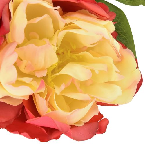 Product Peonies Silk Flowers Artificial Flowers Pink Yellow 68cm