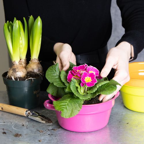 Product Metal planter, original design for sophisticated living spaces and stylish decoration, 17cm, 3 pieces