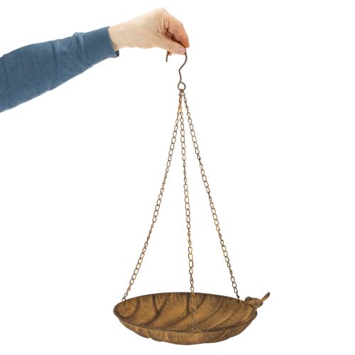 Decorative hanging bowl, garden decoration, rust look, Ø31cm, L62cm | Floristik24.co.uk