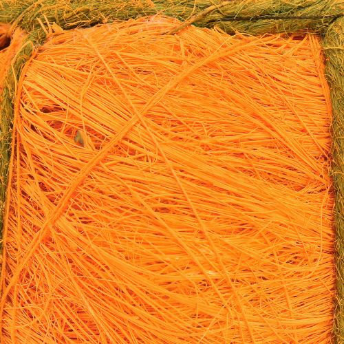 Product Plant pot pumpkin decoration orange/yellow-green sisal Ø21cm H12cm