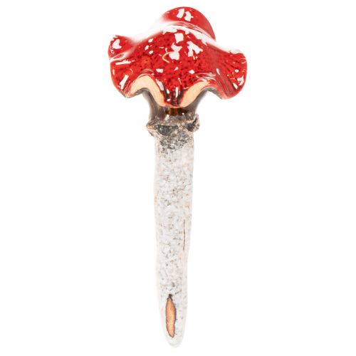 Red Mushroom Stick Figures – Boy and Girl Ceramic Set, 13cm – Pack of 2 | Floristik24.co.uk