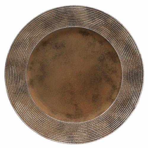 Product Plastic decorative plate with rust effect Ø33cm