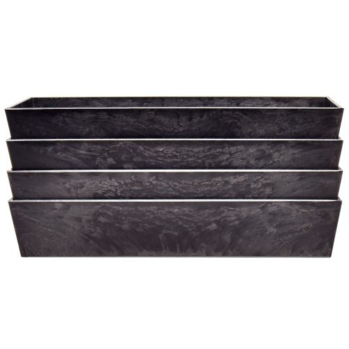 Versatile Rectangular Grey Planter Bowl – 37cm Durable Plastic for Indoor and Outdoor Use | Floristik24.co.uk