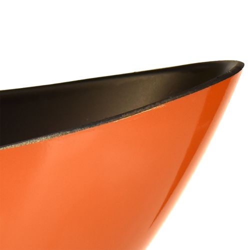Product Modern boat bowl in orange – 39 cm – Versatile for decoration and planting – 2 pieces