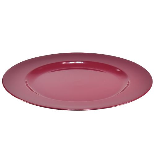 Product Versatile dark red plastic plates – 28 cm, perfect for decoration and outdoor use – 4 pieces