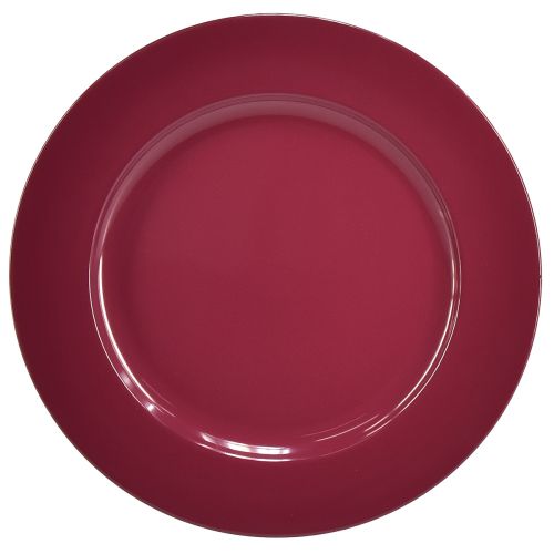 Floristik24 Versatile dark red plastic plates – 28 cm, perfect for decoration and outdoor use – 4 pieces