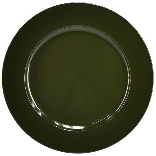 Floristik24 Elegant dark green plastic plate 28 cm 4pcs