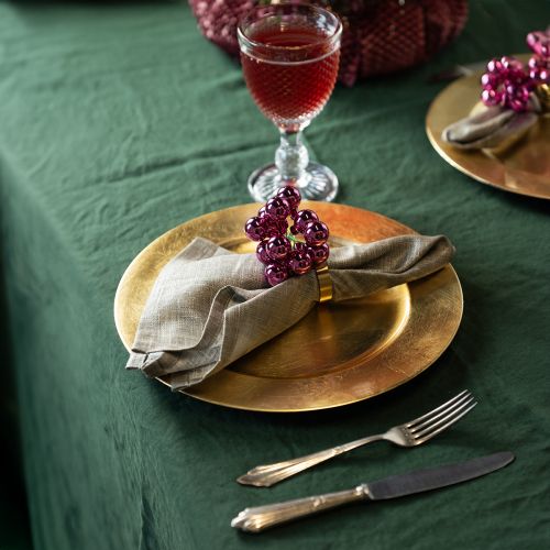 Floristik24 Plastic plate Ø33cm gold with gold leaf effect