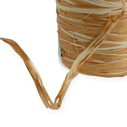 Floristik24 Raffia Ribbon Bicolor Gold Cream 200m