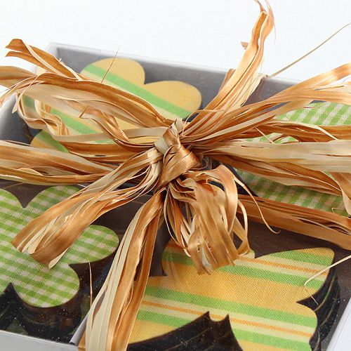 Floristik24 Raffia Ribbon Bicolor Gold Cream 200m